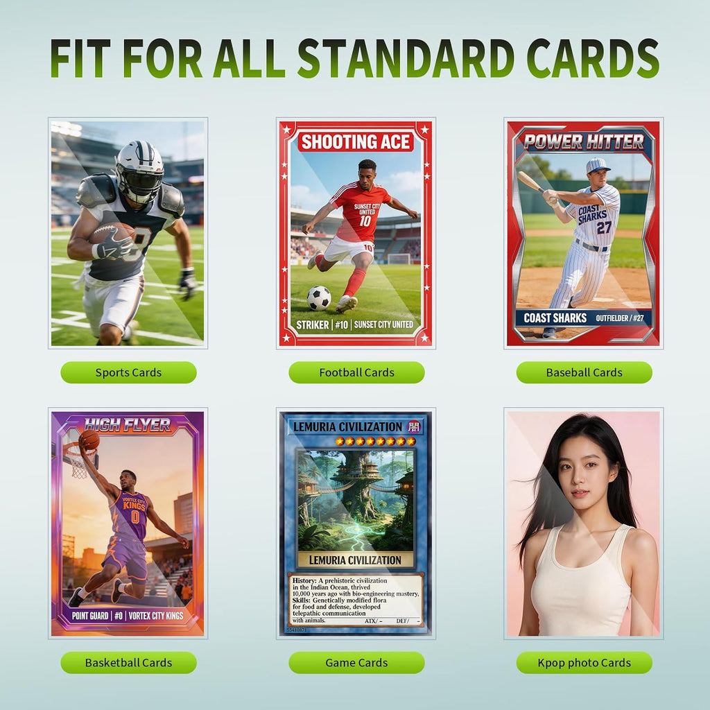 600 Counts Card Sleeves for Trading Cards, Soft Penny Sleeves Clear Baseball Card Protector Sleeve Perfect fit MTG