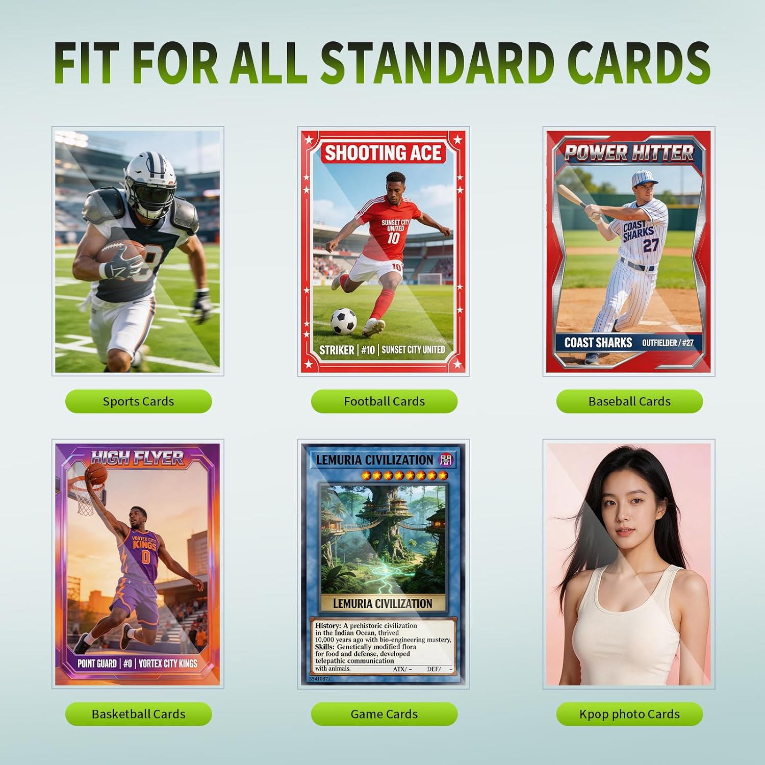 600 Counts Card Sleeves for Trading Cards, Soft Penny Sleeves Clear Baseball Card Protector Sleeve Perfect fit MTG