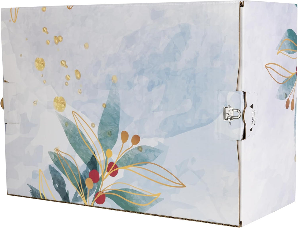 Decorative Shipping Boxes Christmas Decorated Gift Boxes For Mailing Holiday Gifts & Christmas Presents, 6 Pack of