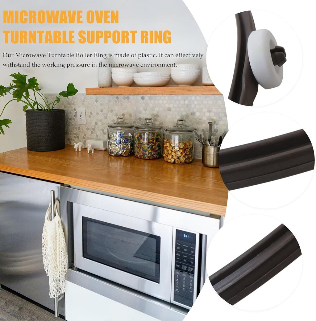 2-Pack Microwave Rotating Roller Ring for LG - 9.5 Inch for Models LMV1630BB, LMV1630WW, MV1610WW, MV1608BB