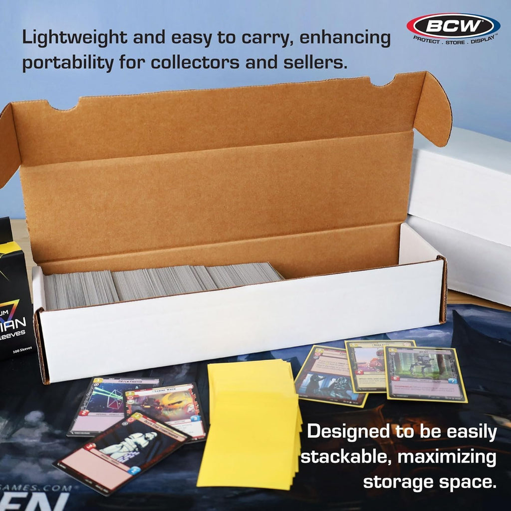 800ct Trading Card Storage Boxes - 50 Pack | Organizer for Sports Cards, MTG, Pokemon, and Card Games | Assemby Required