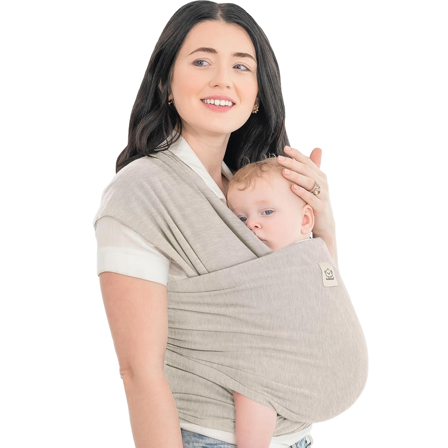 Baby Wrap Carrier, All in 1 Original Baby Carrier (Stone Gray) | Newborn to Toddler Sling, Easy to Wear, Hands Free