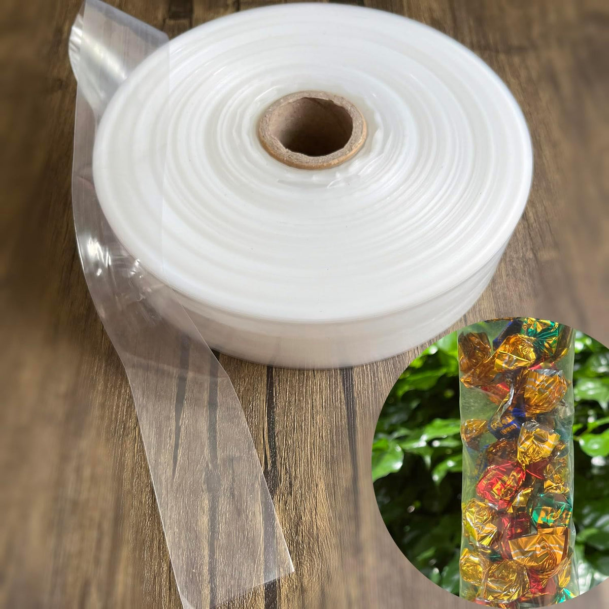 Flat Poly Tubing Roll 1.6 inches×820 Feet 2mil Food Grade LDPE Resin for Custom Length Packaging