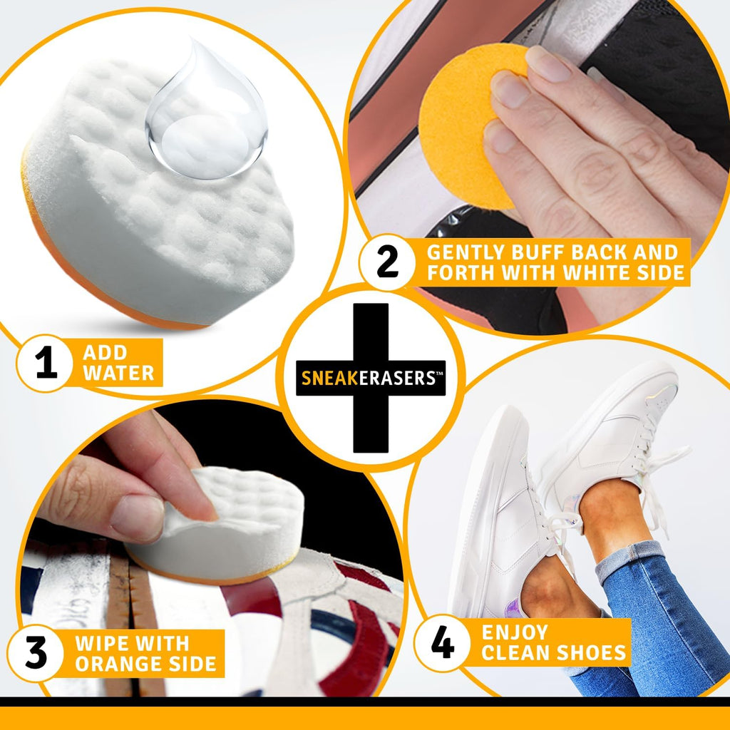 Sole & Sneaker Cleaner, Premium Shoe Cleaner for Sneakers, Dual-Sided Sponges, Effective for Tennis Shoes & Women Men