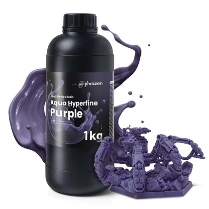 Aqua Hyperfine Photopolymer Resin for 9K, 12K or Higher Resolution 3D Printers, 405nm LCD UV-Curing 3D Printing with
