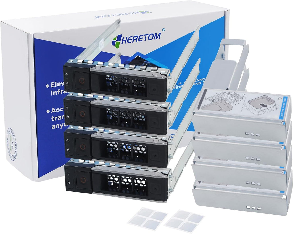 4 Pack 3.5" Drive Tray Caddy with 2.5" HDD Adapter