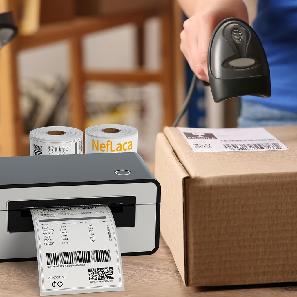 Thermal Label Roll,Shipping Label 4x6,NefLaca Mailing Label,Printer Paper 4"x6",Permanent Adhesive Label,Compatible