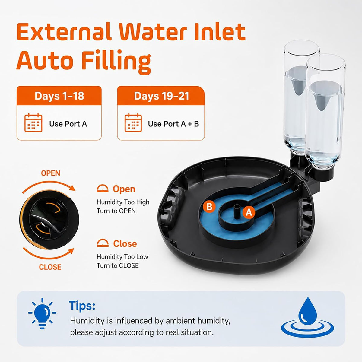 Incubators for Hatching Eggs with Automatic Egg Turning and Humidity DisplayTemperature Control Auto Water Fill Egg