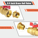 3 / 4Inch Brass Ball Valves for Water
