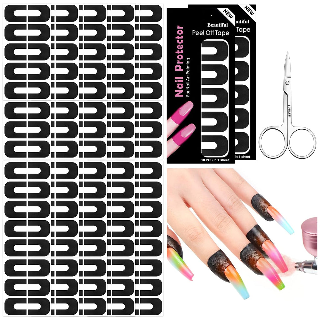 100PCS U-Shaped Nail Polish Protector for Fingers