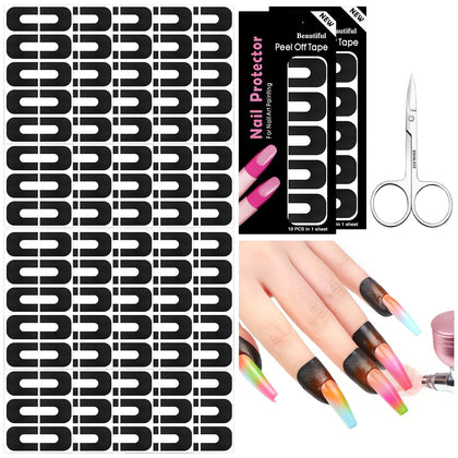 100PCS U-Shaped Nail Polish Protector for Fingers
