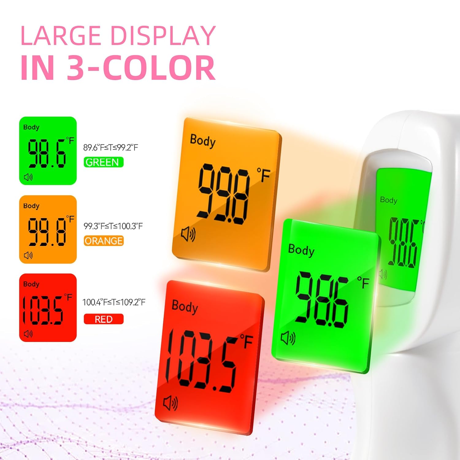 Snomd Non-Contact Infrared Forehead Thermometer for Adults, Kids & Baby, 3-in-1 No-Touch Digital Fever Temperature
