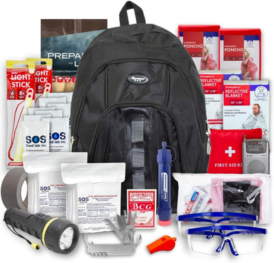 Essentials Complete Deluxe Survival Kit 2 & 4 Person | Bug-Out-Bag | Emergency Go Bag Kit for Wildfires, Hurricanes