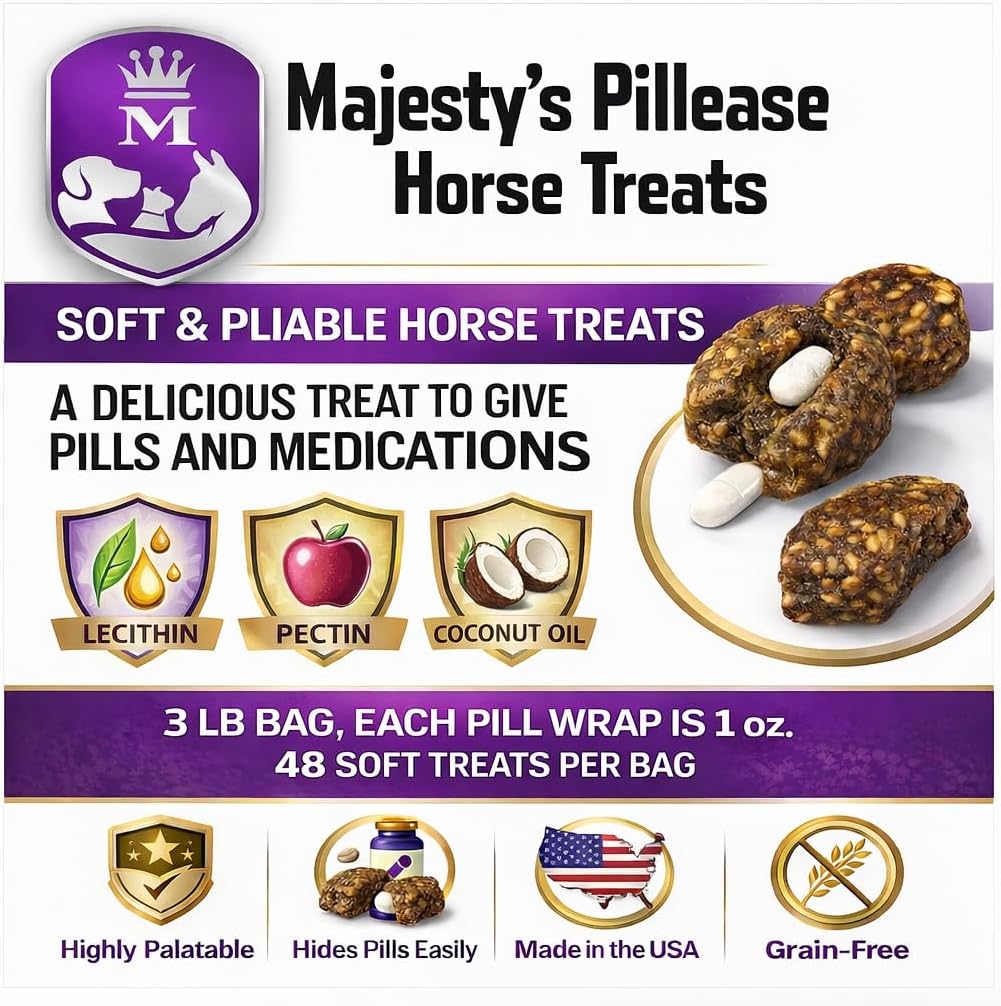 PillEase Horse Treats | A Delicious Soft and Pliable No Bake Cookie Horse Treat | Makes Giving Pills & Medication
