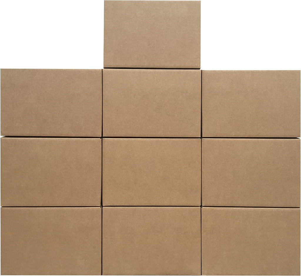 Corrugated Shipping Boxes, 24 x 24 x 12 inch, 10 Pack