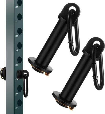 2 Pack Power Cage Squat Rack Home Gym Equipment Attachments Accessory Fits 3x3 Rack with 1" Hole for Power Strength