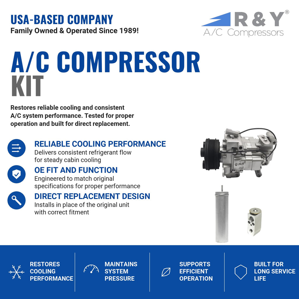 RYC Automotive Air Conditioning Compressor and Clutch Kit KT AC47-01