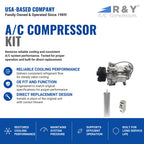 RYC Automotive Air Conditioning Compressor and Clutch Kit KT AC47-01