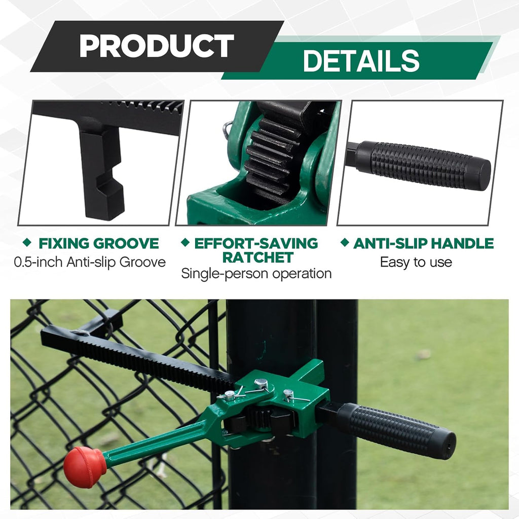 2 Pcs Chain Link Fence Stretcher Tool Ratcheting Wire Tightener Puller for Woven Wire Fence 1.7''-9'' Tension Range