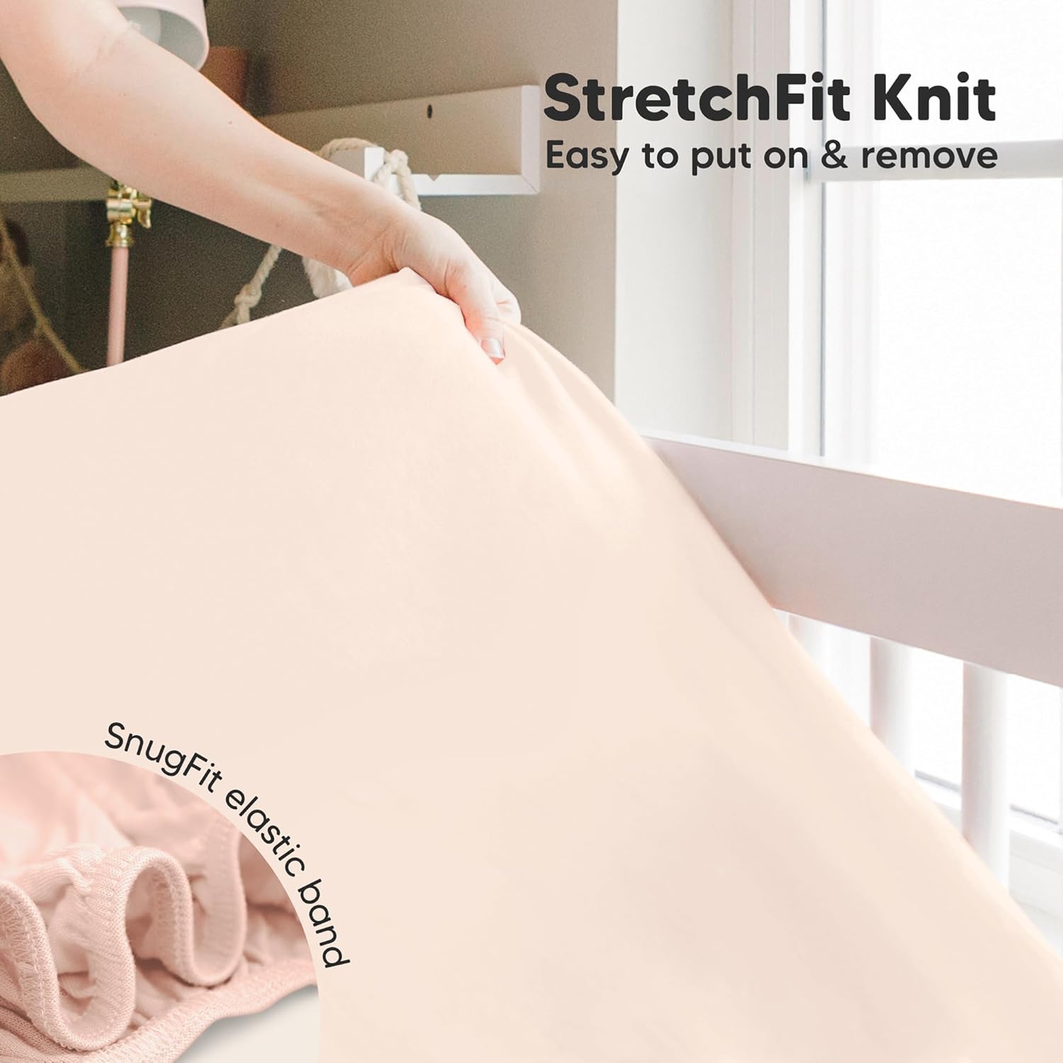 2-Pack Baby Crib Sheets for Boys, Girls - 52x28 Viscose Derived from Bamboo Toddler Bed Sheets Neutral, Fitted Crib