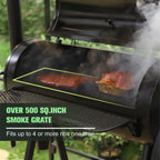 Barrel Charcoal Grill w/Offset Smoker, 941 SQ.IN. Cooking Area