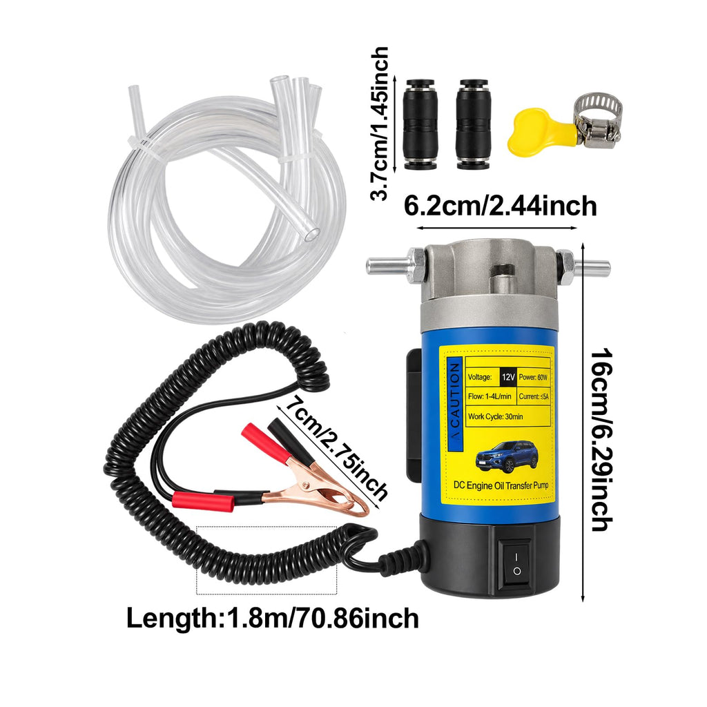Sakerplus Portable Electric Engine Oil Transfer Pump, Oil Extractor Pump