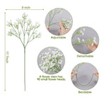 Babys Breath Artificial Flowers Bulk, 30 Pcs White Gypsophila