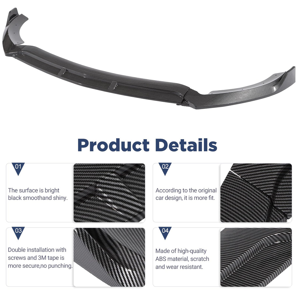 Front Bumper Lip Kit Splitter Spoiler for Mercedes E-Class W213 2017-2020