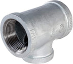 Supply Giant HNSU3605 1-1/4" x 1" Galvanized Malleable Reducing Tee with Female Threaded Fitting