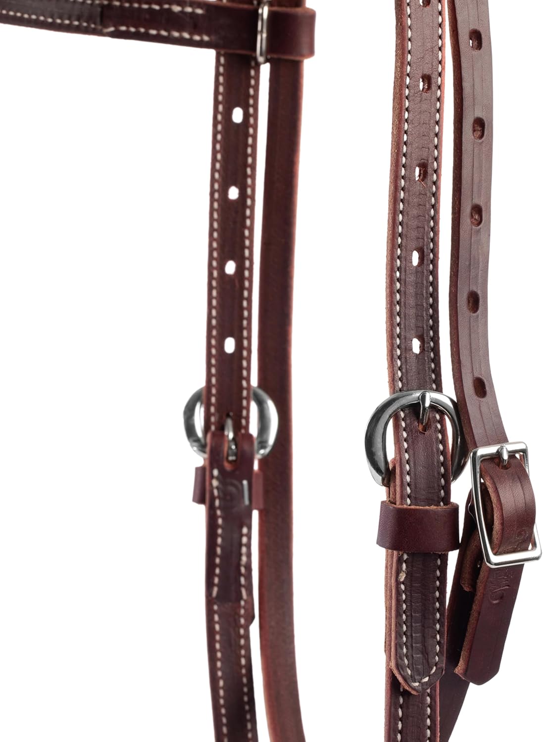 Weaver Leather Latigo Leather Browband Headstall,Burgundy