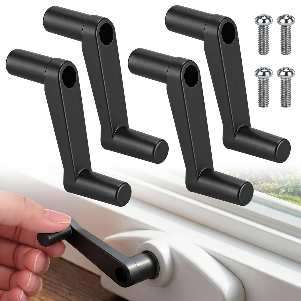 4 Pack 3/4" Window Crank Handle Fit to 5/16" Spindle Spline Socket