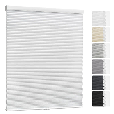 Cordless Cellular Shades Heat Insulated Honeycomb Blinds Custom Size Easy to Install Light Filtering Blinds for