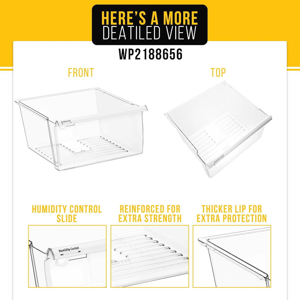 Refrigerator Crisper Bin Drawer Pan for Whirlpool WRS342FIAM00