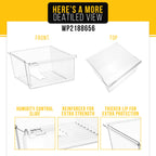 Refrigerator Crisper Bin Drawer Pan for Whirlpool ED5HHGXTQ00