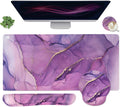 4-in-1 Gaming Mouse Pad Wrist Support Set，Desk Pad + Mouse Pad with Wrist Rest + Keyboard Wrist Rest + Coaster
