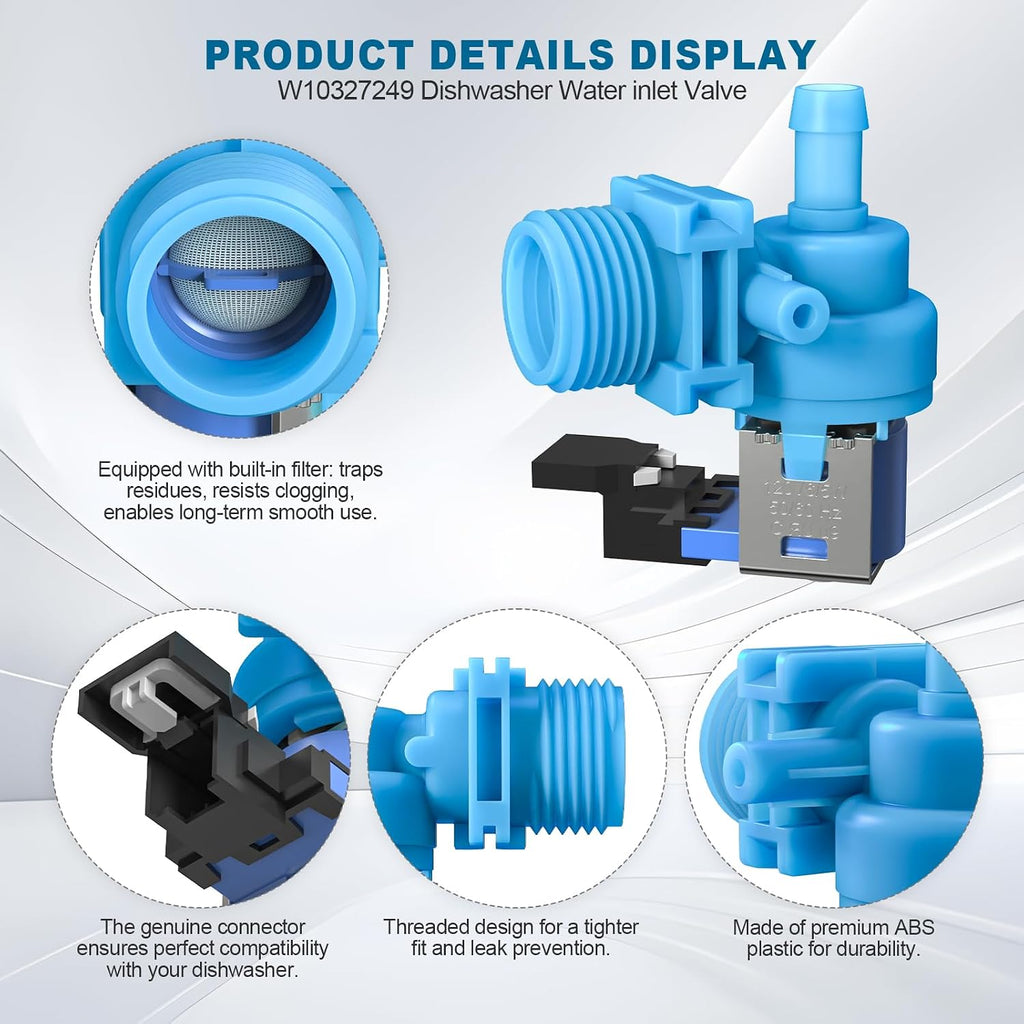 Dishwasher Inlet Valve Compatible with Whirlpool Kenmore 665-662
