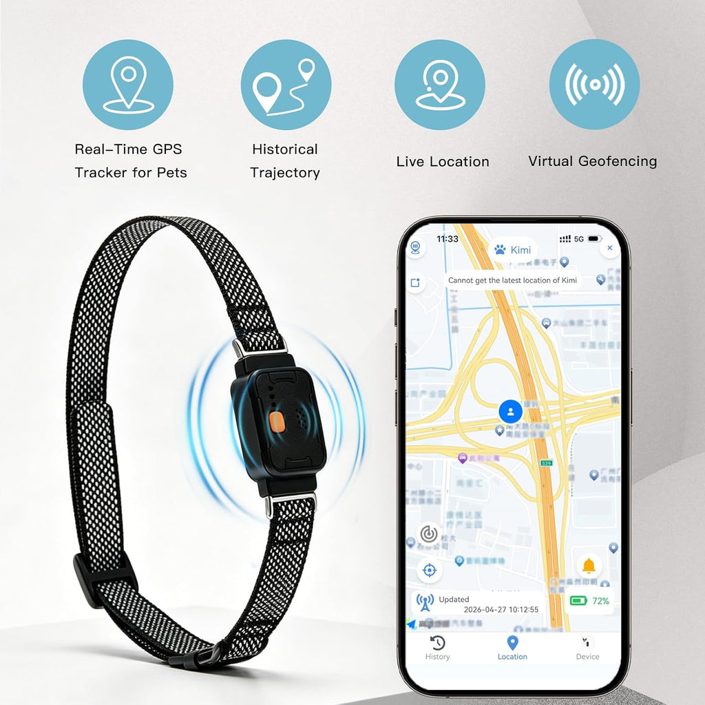 GPS Dog Collar, Wireless Dog Fence & GPS Pet Tracker Blue