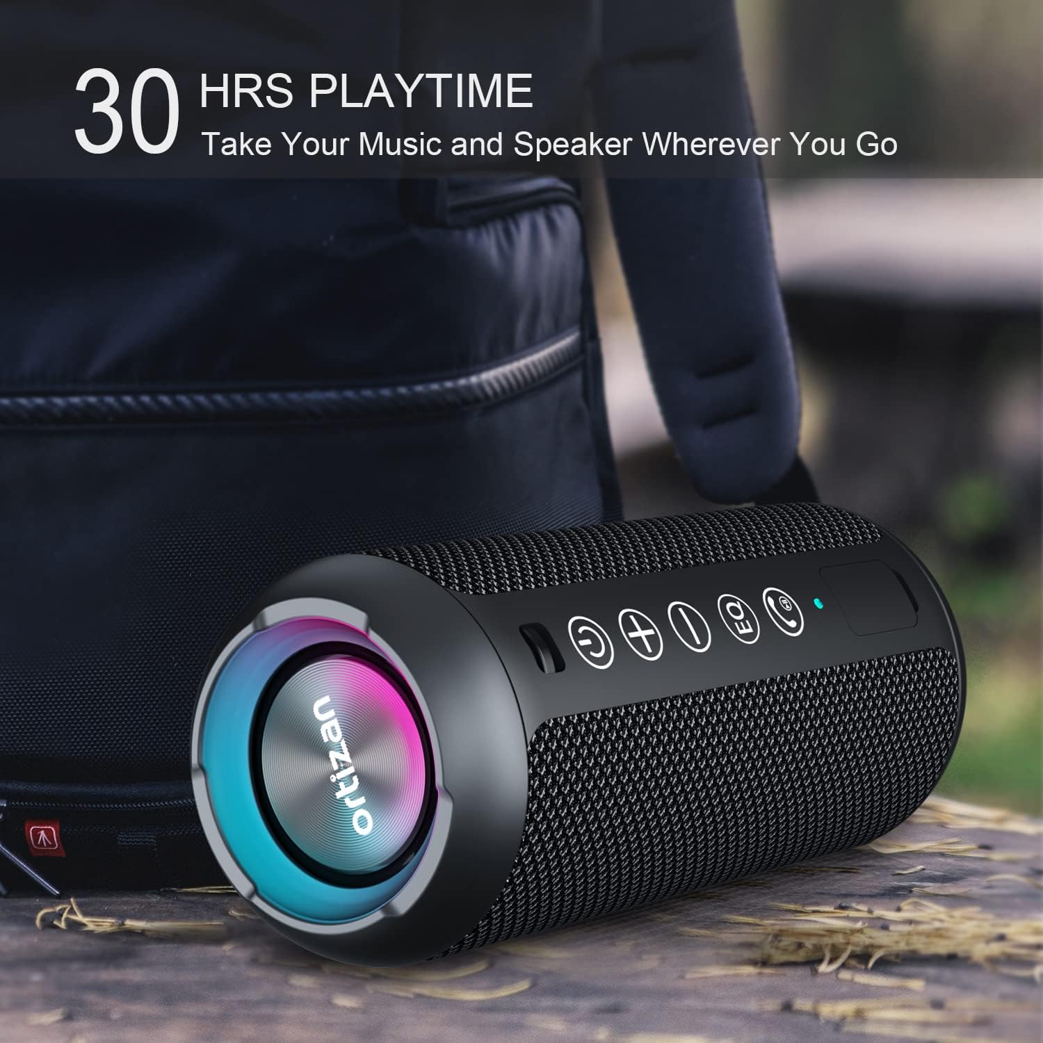 Portable Bluetooth Speaker (1st Gen), IPX7 Waterproof, Wireless, Big Sound and Deep Bass, TWS Pairing, 30Hrs of