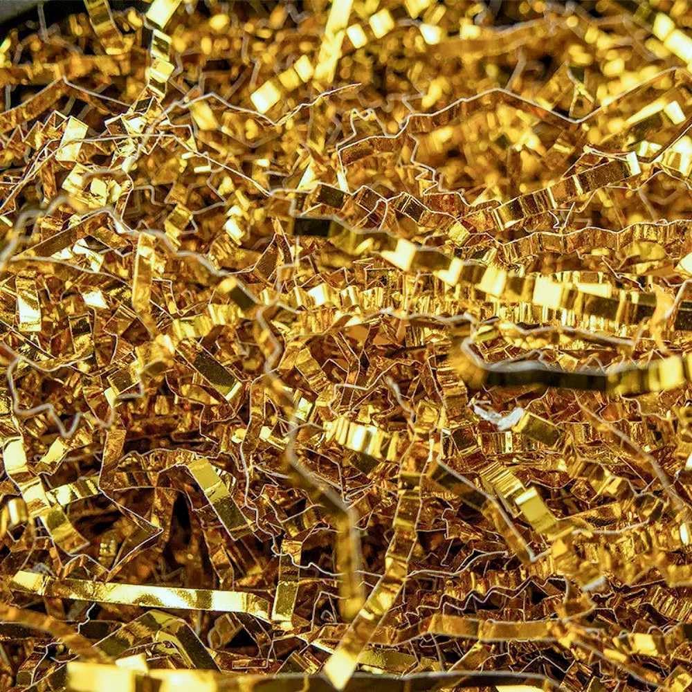 Gold Crinkle Cut Paper Shred Filler 4 oz