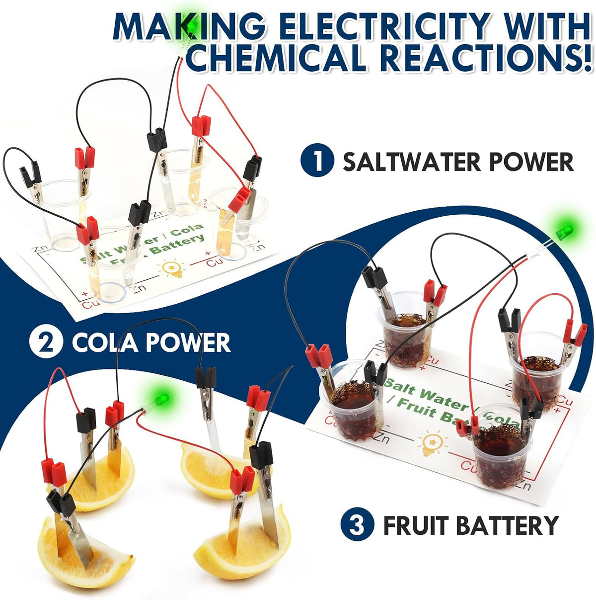 STEM Electric Circuit Kit, Electricity Science Project Light Bulb Experiments for Kids Teens, Electrical Engineering