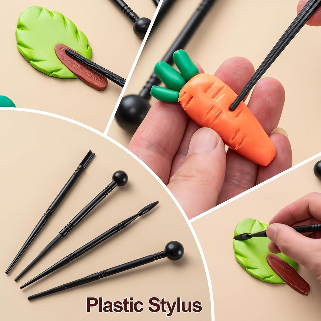 27 Pcs Polymer Clay Sculpting Tools Kit for Adults, Red | Multi-Functional for Carving, Dotting & Molding, Ideal for