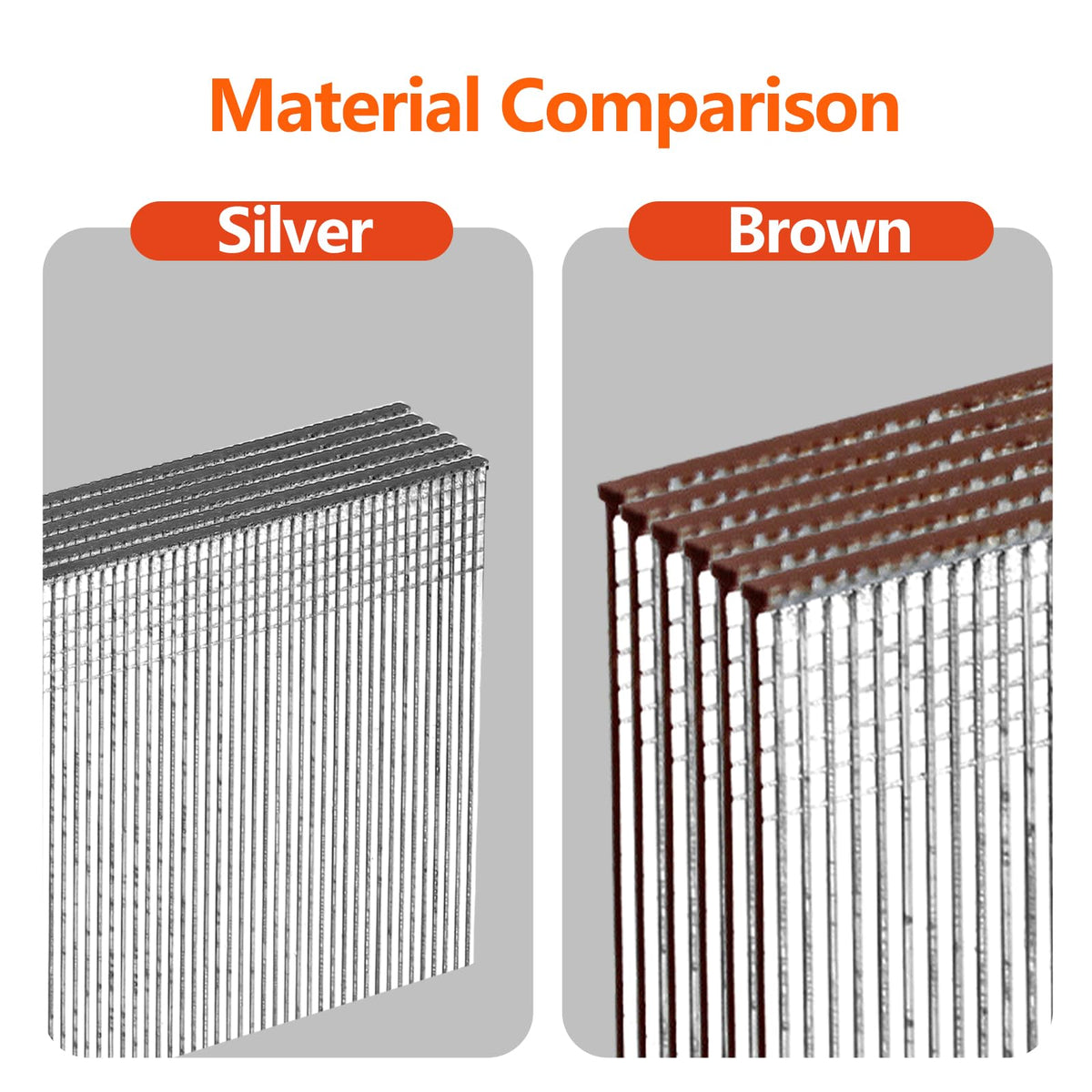 Galvanized 18 Gauge Brad Nails Brown T-head 3/4 Inch 1000-Pack