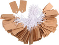 300 pcs Kraft Price Tags with Elastic String 1.38 x 0.71 Inch