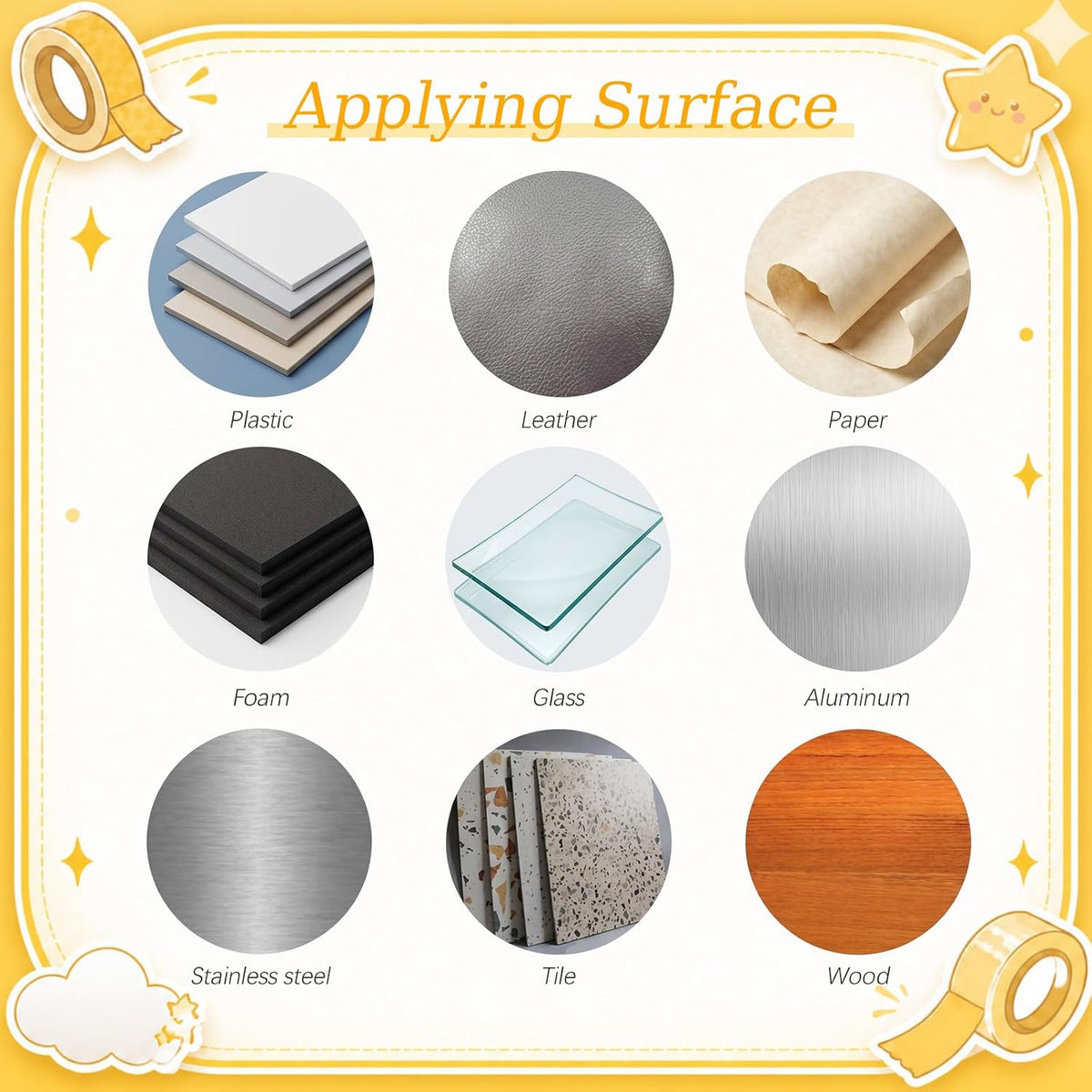 10 Pcs Double Sided Adhesive Transfer Tape Sheets, 12x12 Inch