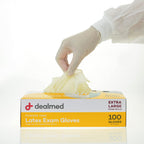 Latex Exam Gloves - Disposable, Cream - X-Large, 100 Ct (1 Pack)