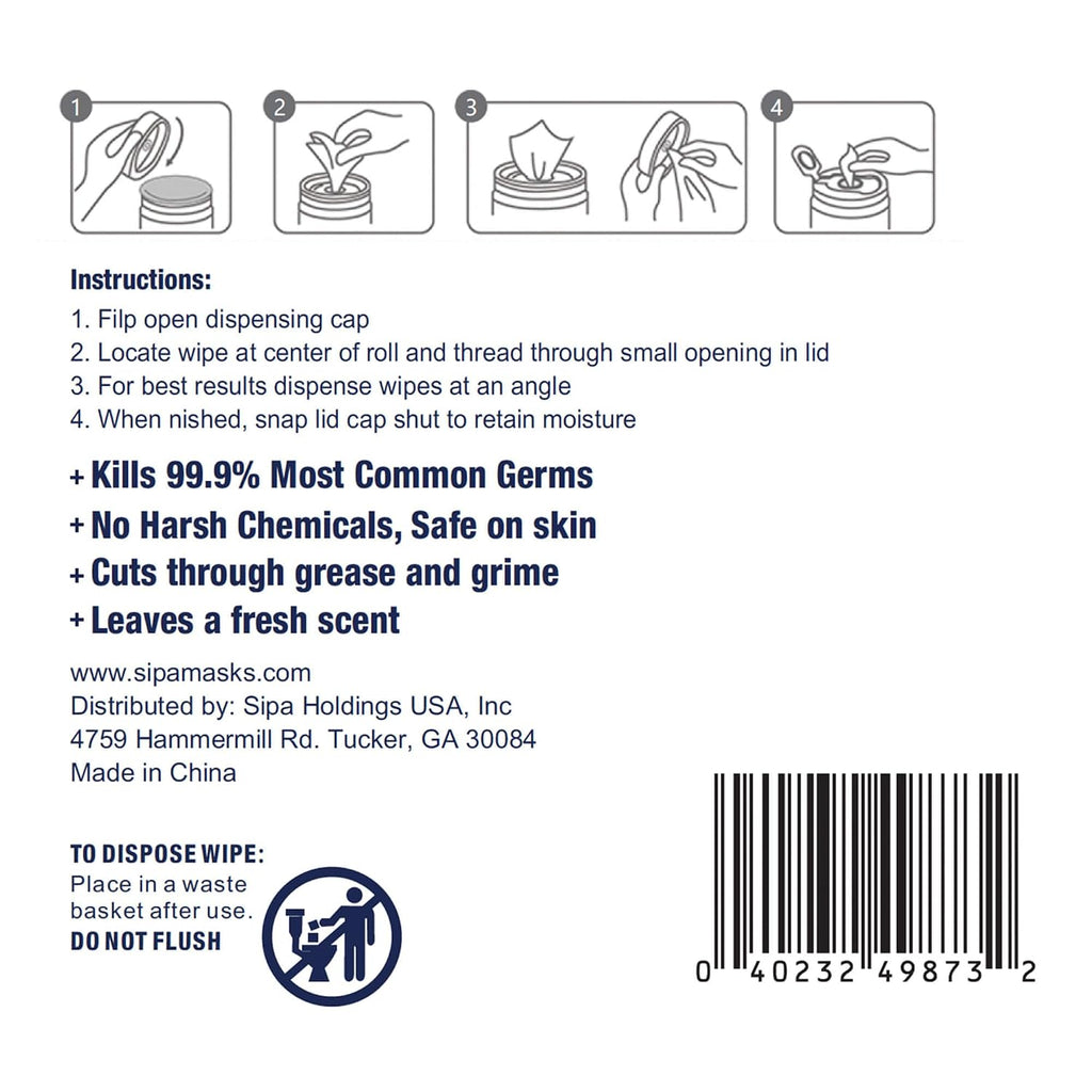 Hand Sanitizing Wipes 100 WIPES/CANISTER, Soft Textured Wipes, Fresh Scented, (4 CANISTERS)