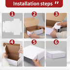 12x10x3 Inches Shipping Boxes Set of 20, Large Corrugated Cardboard Boxes, White Mailer Box for Small Business