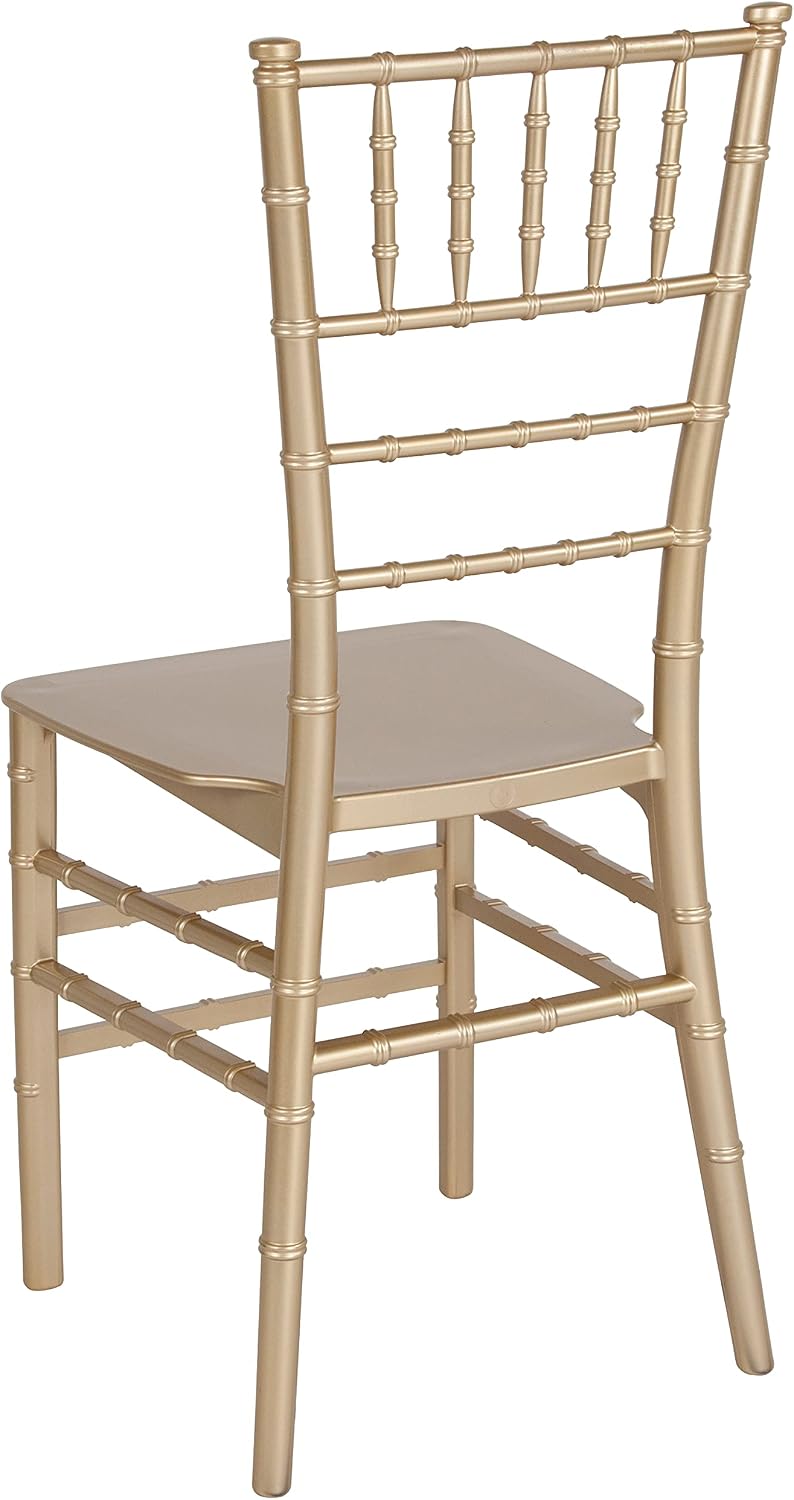HERCULES Series Gold Resin Stacking Chiavari Chair