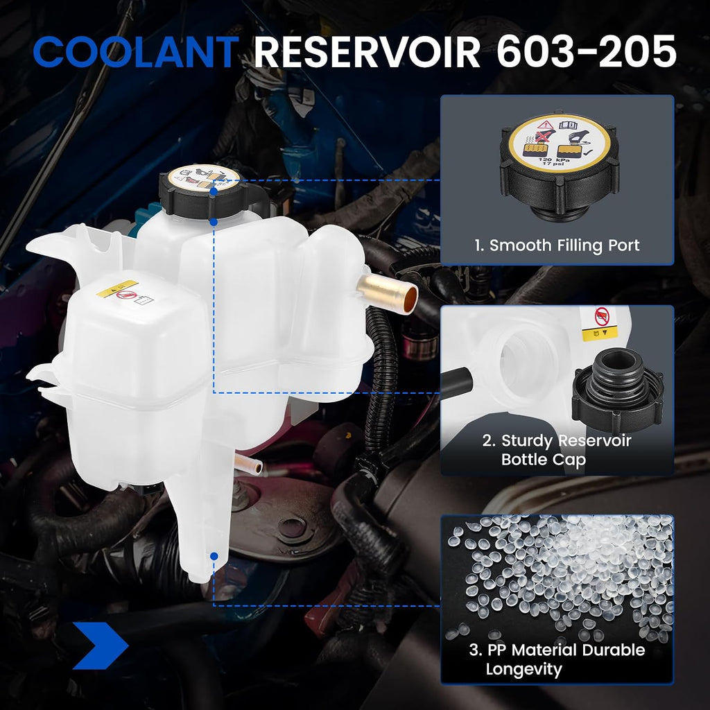 603-205 Engine Coolant Reservoir Tank for Ford Escape/Mariner 01-06