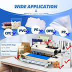 Commercial Heat Sealer Machine, 650W Continuous Bag Band Sealing Machine